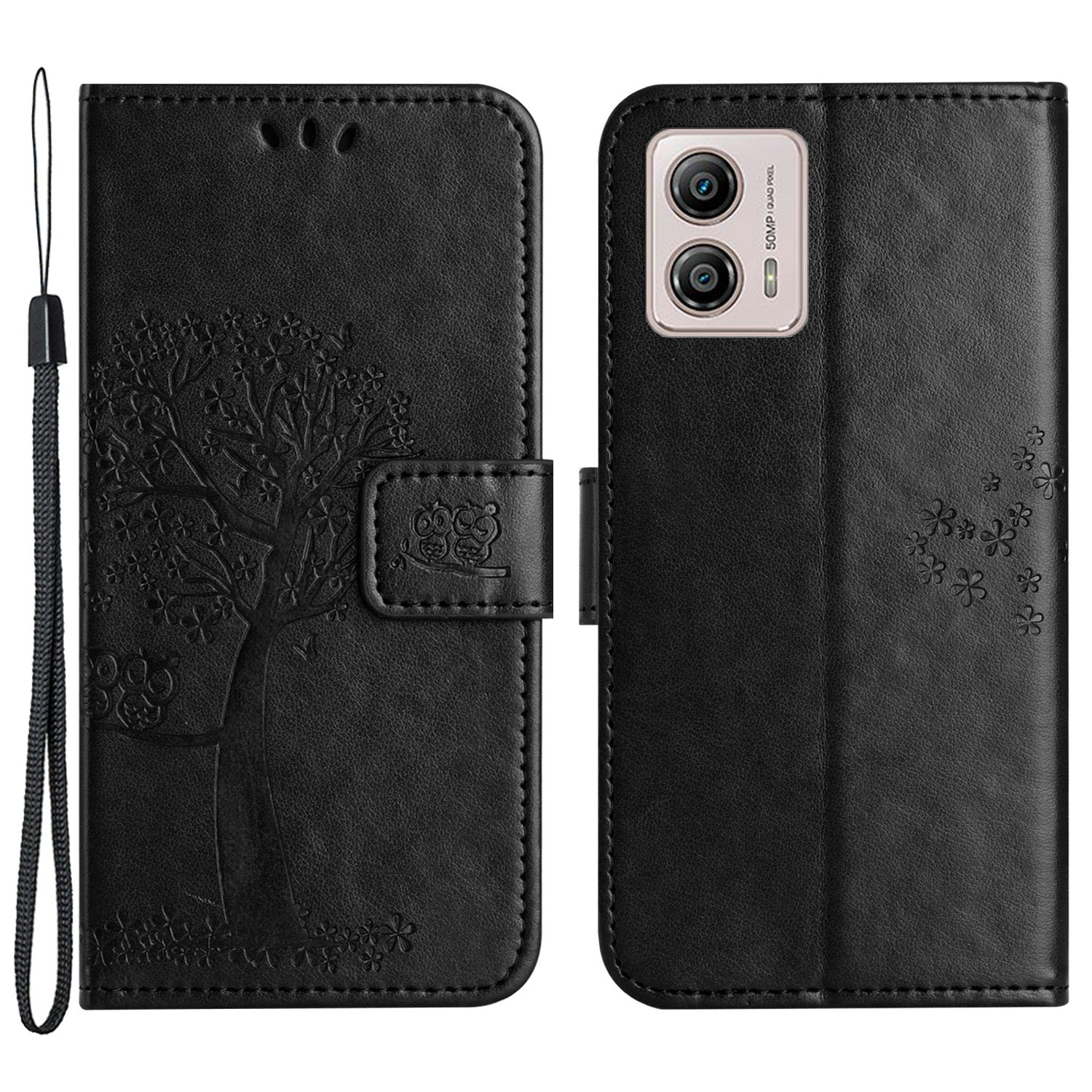 For Motorola Moto G73 5G Owl Tree Imprinted PU Leather Stand Phone Case Drop-proof Wallet Cover For Motorola Moto G73 5G Owl Tree Imprinted PU Leather Stand Phone Case Drop-proof Wallet Cover